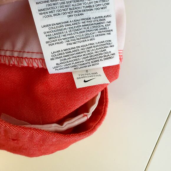 Nike Golf Dri-Fit Oxford Mid-Rise Pleated Shorts Pink Red 725763 - 6 - Picture 7 of 9